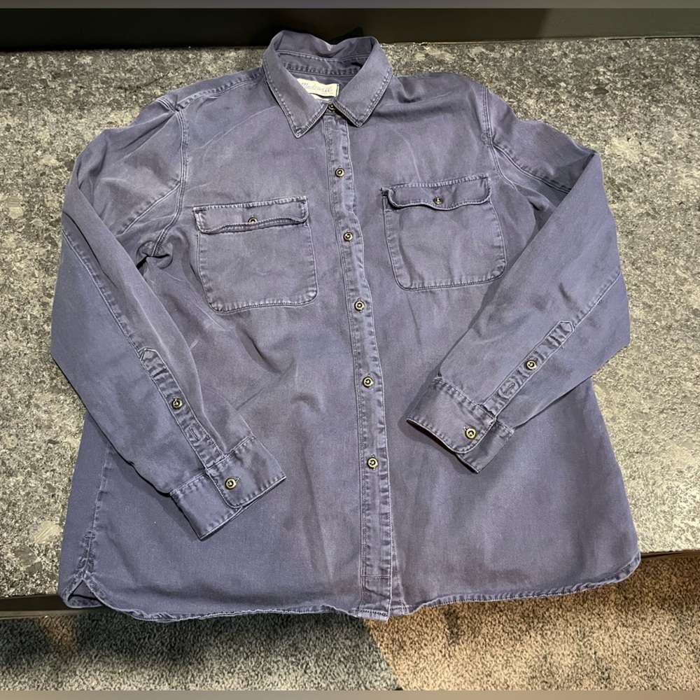 Madewell 100% cotton Navy Button-Up Shirt